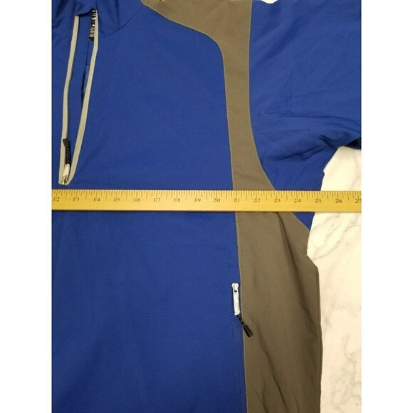 Page & Tuttle Mens Blue/Gray Windproof Golf Pullover - Free Swing Technology Wat - Picture 8 of 16